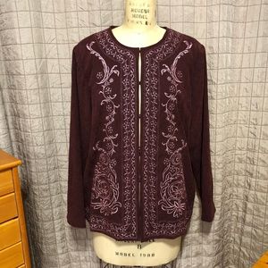 Susan Graver Style 1X Lined Blazer/Jacket